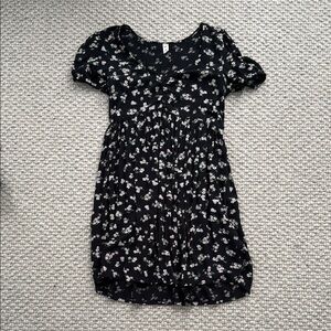 Floral Black Dress